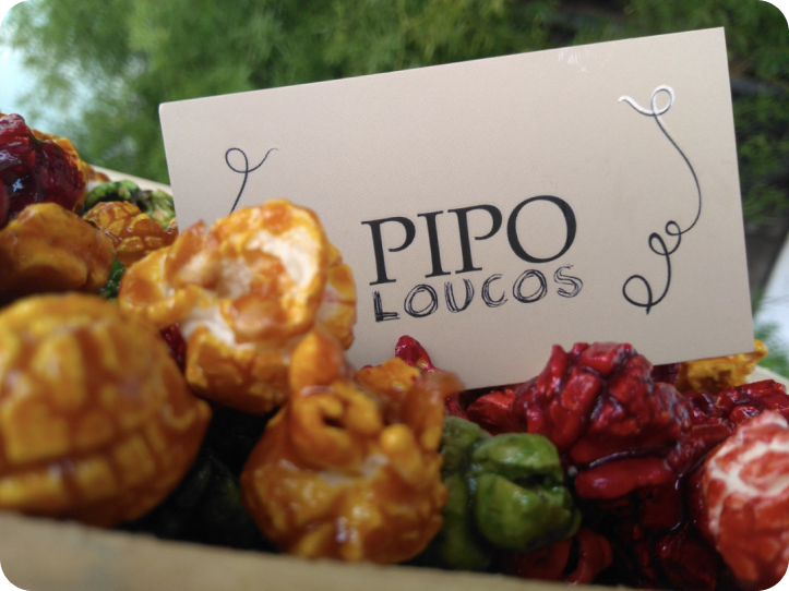 Cartão mostrando variedade de sabores ® Pipo Loucos